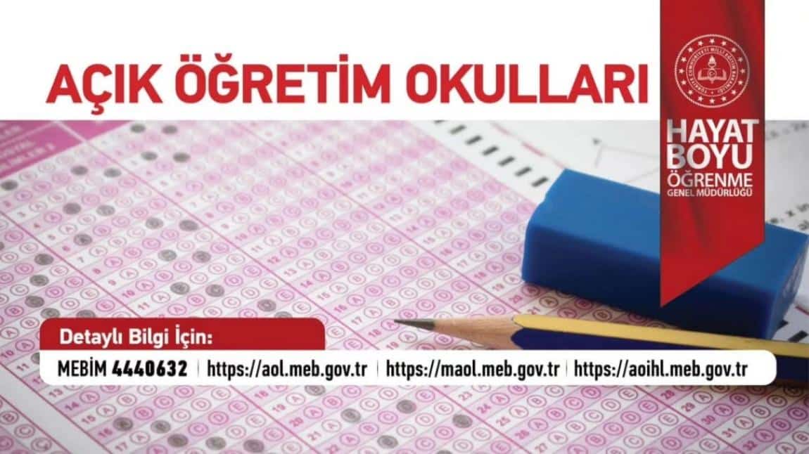 AÇIK ÖĞRETİM OKULLARI 2025-2026 EĞİTİM ÖĞRETİM YILI 1. DÖNEM YENİ KAYIT VE KAYIT YENİLEME İŞLEMLERİ